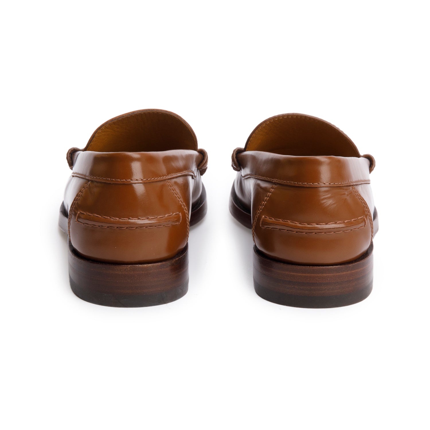 Gucci Brown Leather Interlocking G Women's Loafers, Size 40