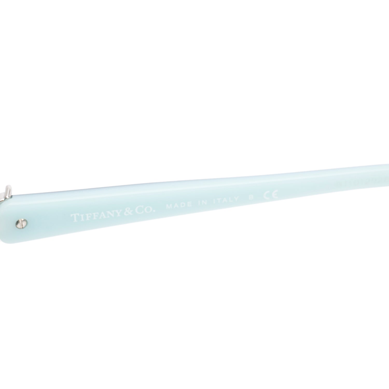 Tiffany & Co. TF 2043-B Black & Tiffany Blue Acetate Crystal Victoria Rectangle Sunglasses w/ Case