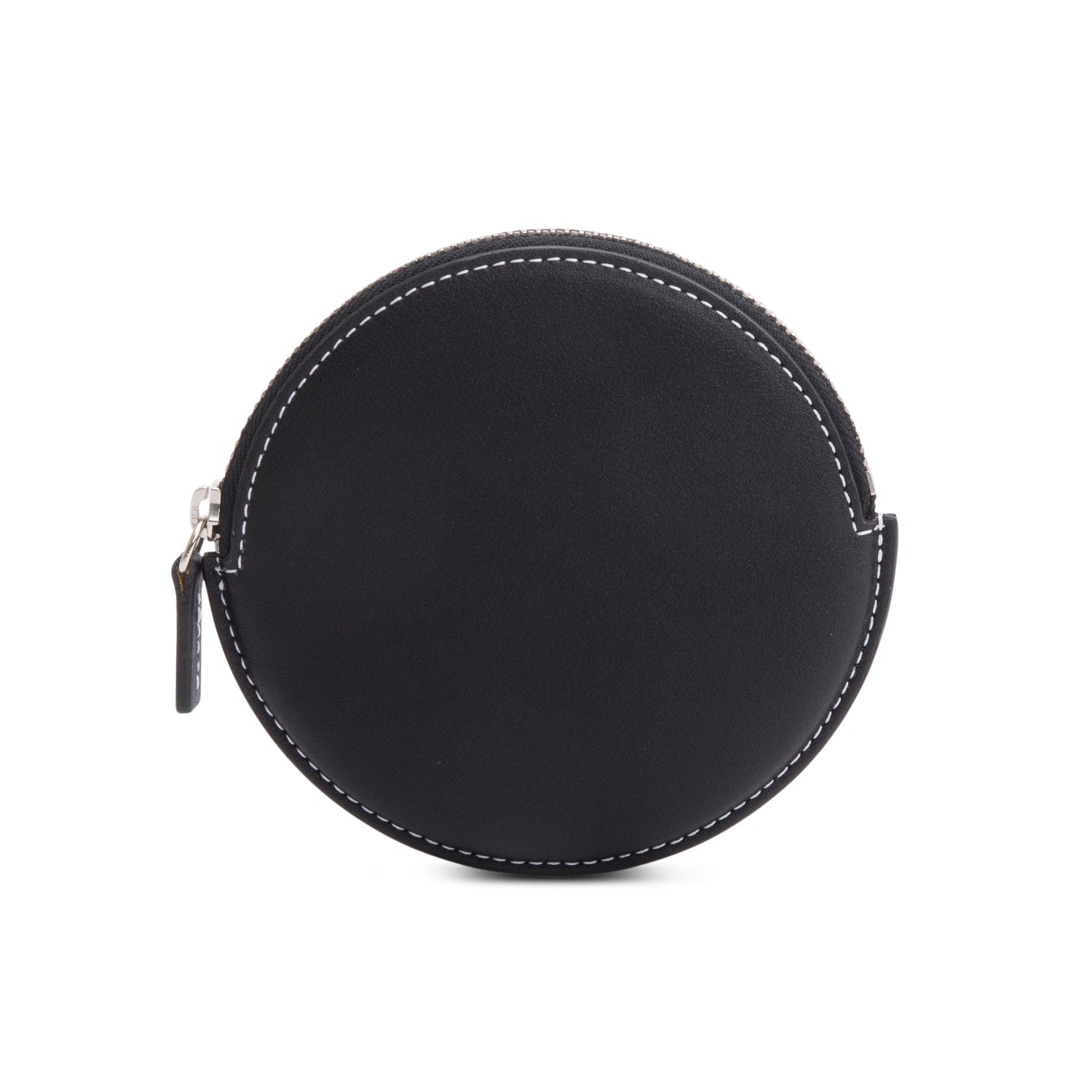 Jacquemus Black Calfskin Leather Le Pitchou Round Neck Pouch Bag