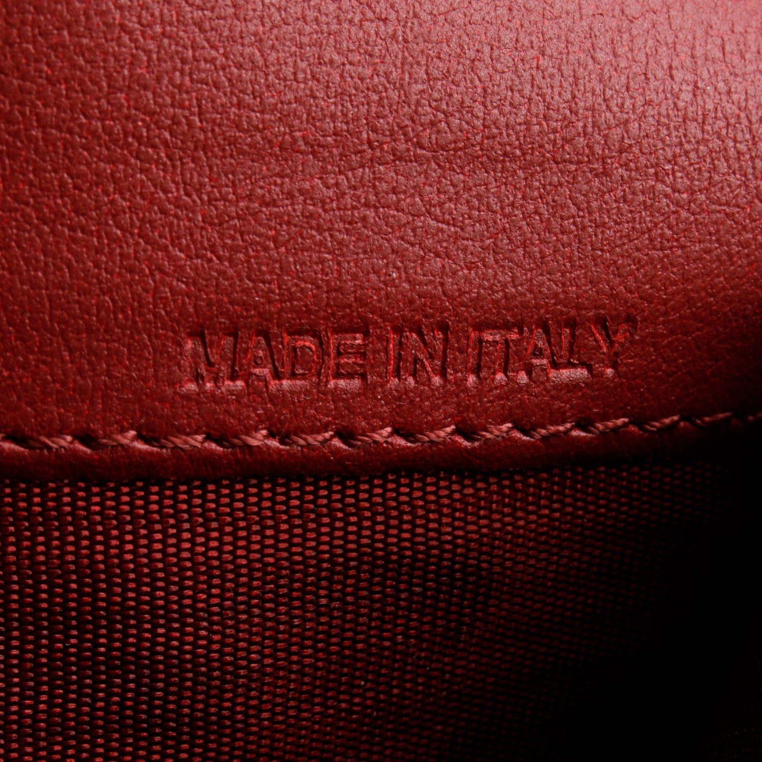 Valentino Bugundy Leather Rockstud Wallet On Chain