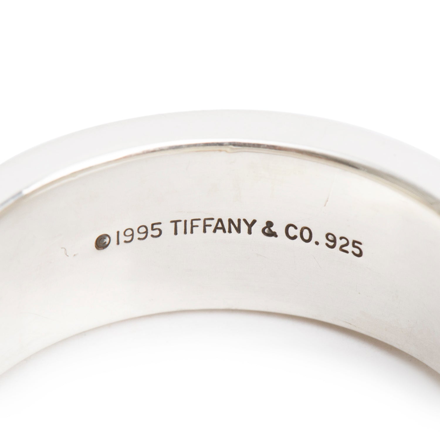 Tiffany & Co. Vintage Sterling & 18k Yellow Gold Atlas Groove Band Ring, Size 7