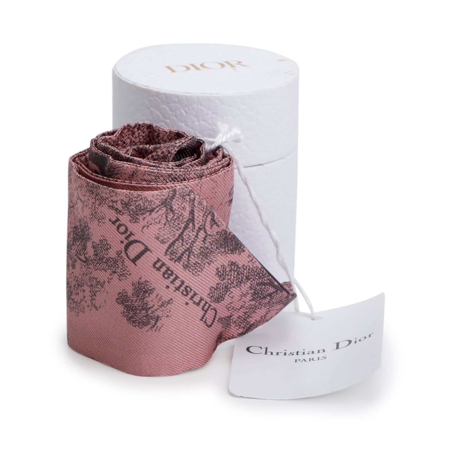 Christian Dior Pink Toile de Jouy Sauvage Mitzah Scarf w/ Box