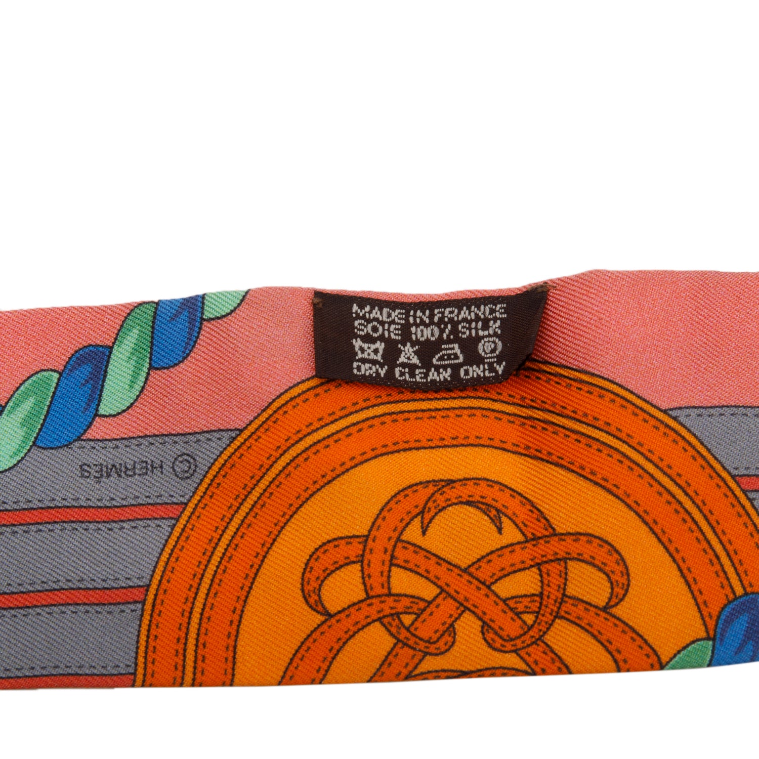 Hermes Multicolor 'Grande Tenue' Silk Twilly