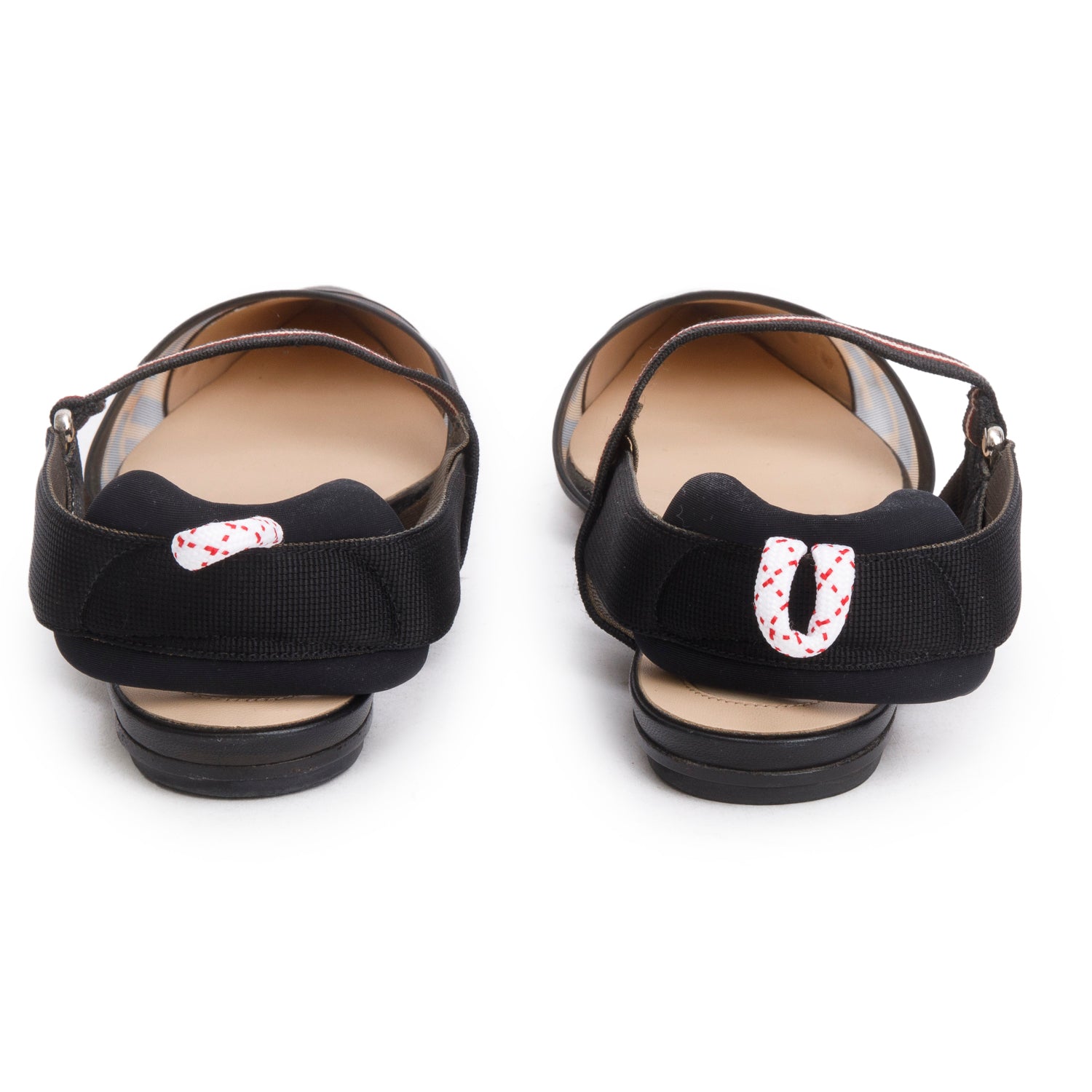 Fendi Brown FF Zucca Colibri Mesh Slingback Flat Mules, Size 39