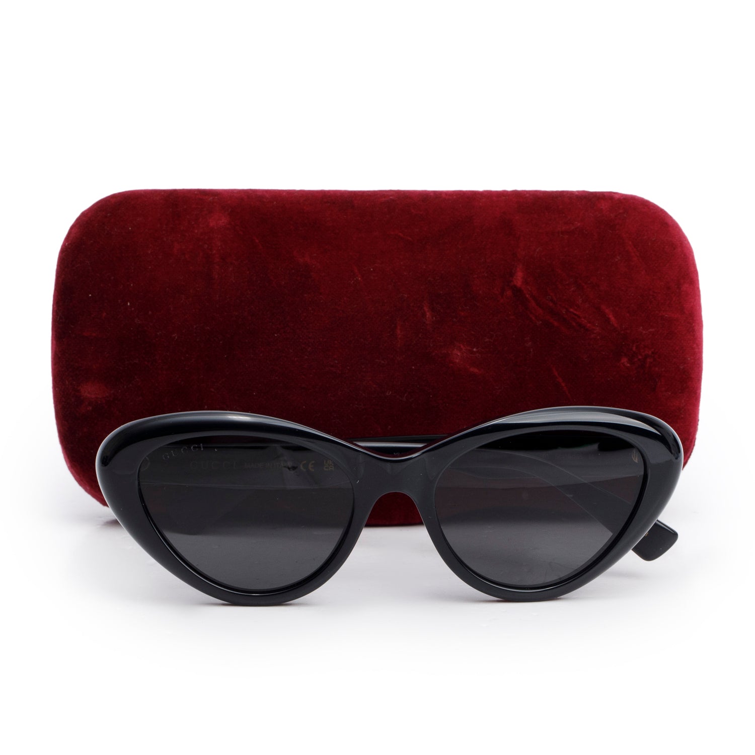 Gucci GG1170S Black Acetate Cat Eye Sunglasses w/ Case