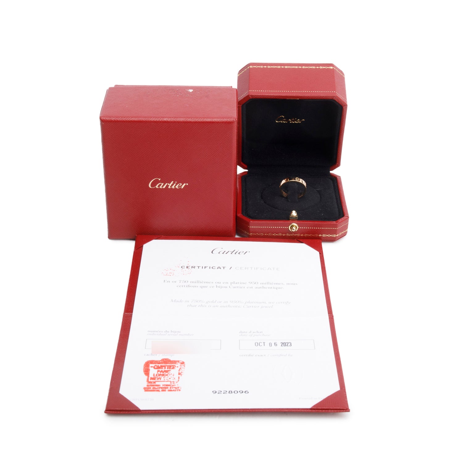 Cartier 2023 18k Yellow Gold 3.6 MM Love Wedding Band Ring, Size 51 5.75 w/ Box, Receipt & Certificate