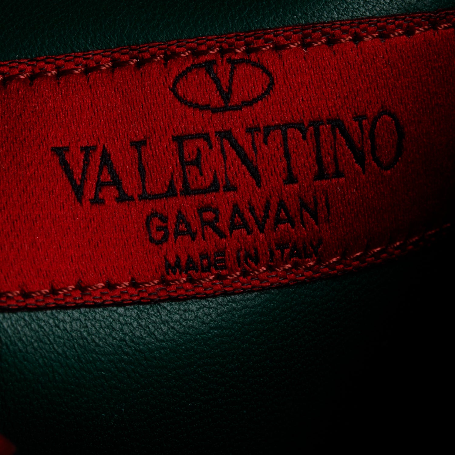 Valentino Green & Black Leather Mini Rockstud Backpack