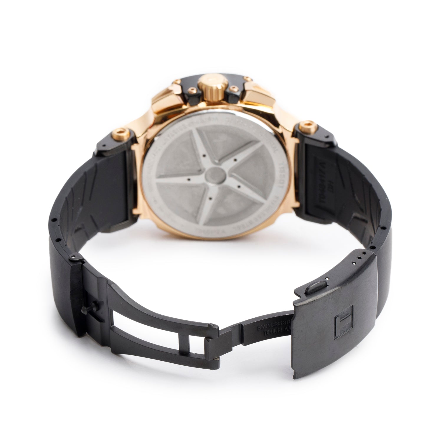 Tissot Black & Gold PVD Coated Stainless Steel T-Race 45.3 MM Quartz Chronograph Watch w/ Box & Papers