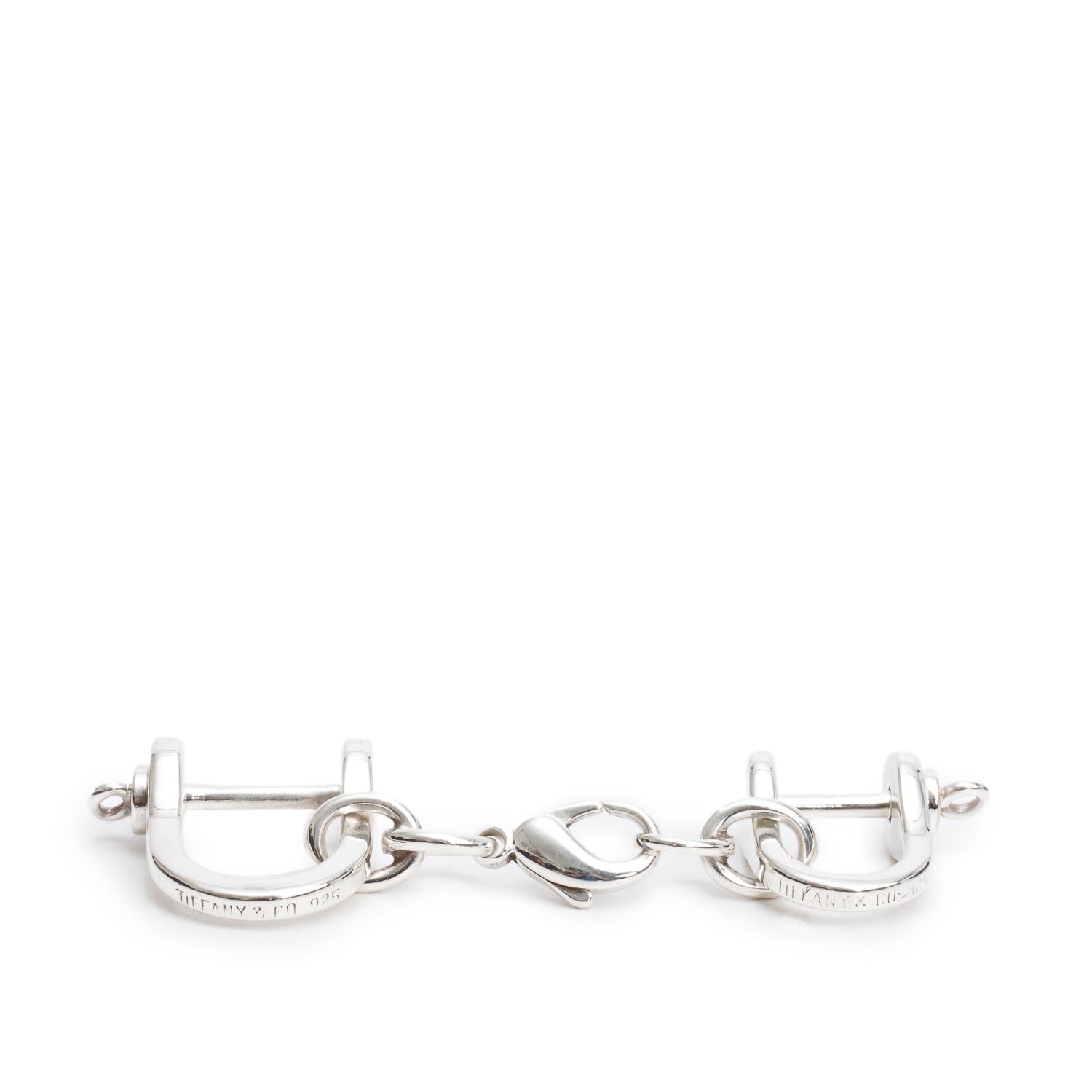 Tiffany & Co. Sterling Silver Double Shackle Horsebit Keychain