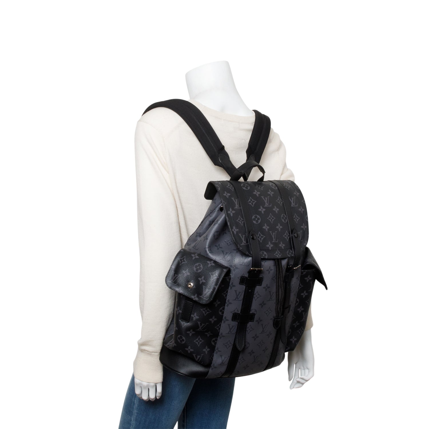 Louis Vuitton Monogram Eclipse Reverse Christopher MM Backpack w/ Box