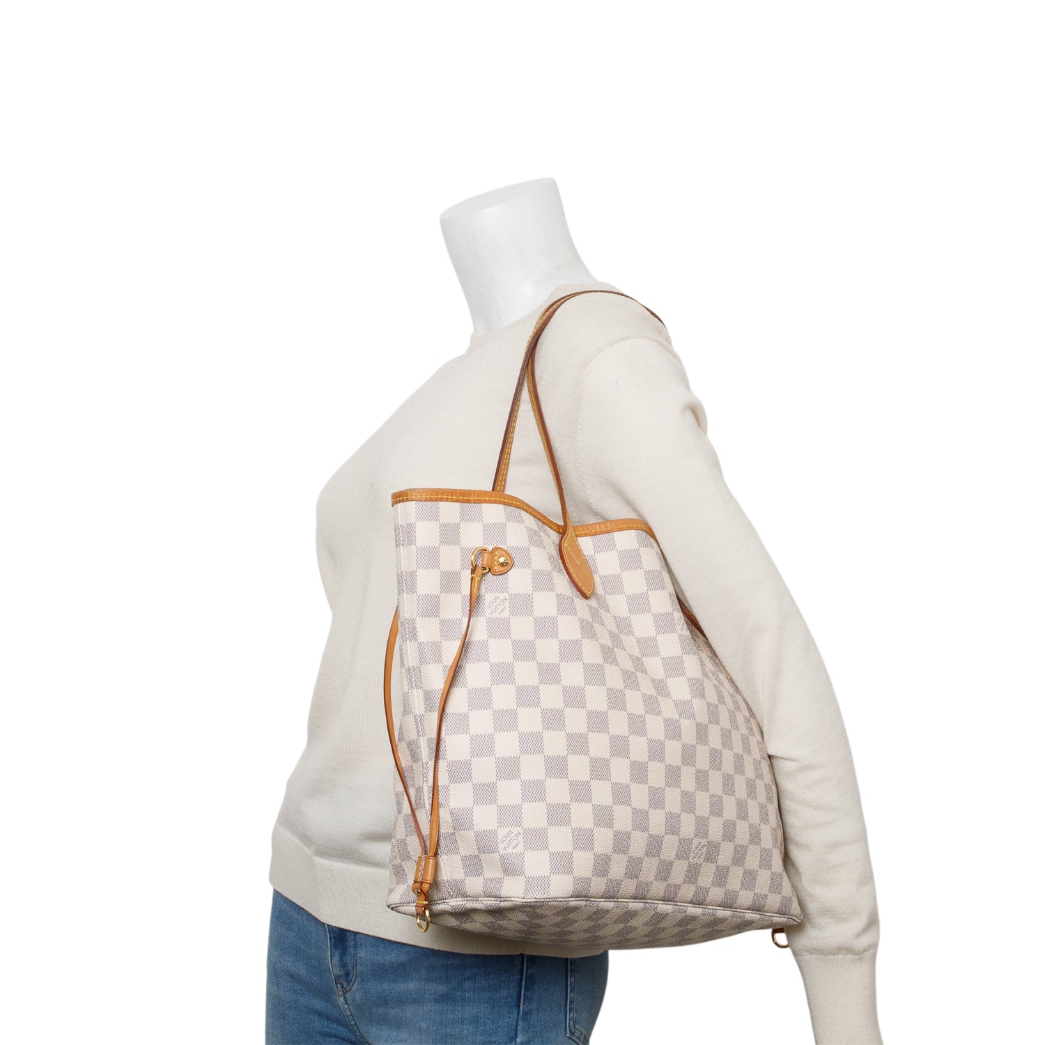 Louis Vuitton Damier Azur Neverfull MM w/ Pouch