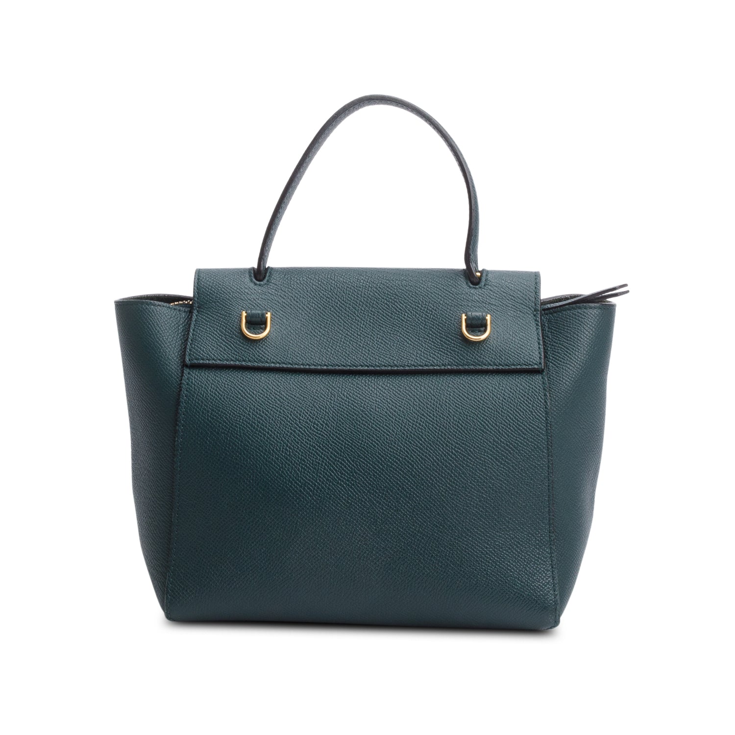 Celine Green Grained Calfskin Leather Nano Belt Bag w/ Strap