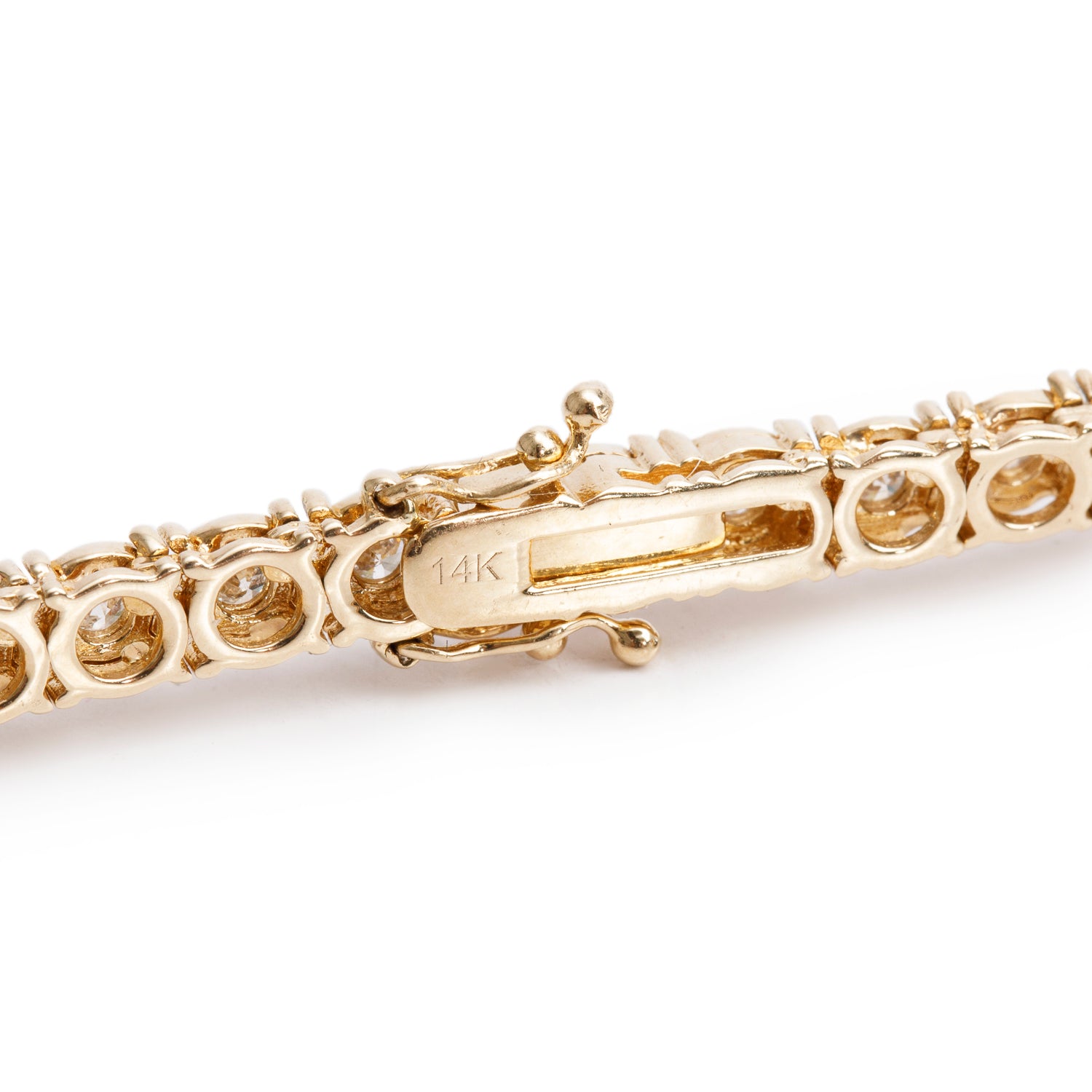 14k Yellow Gold 6.45 tcw. Diamond Tennis Necklace