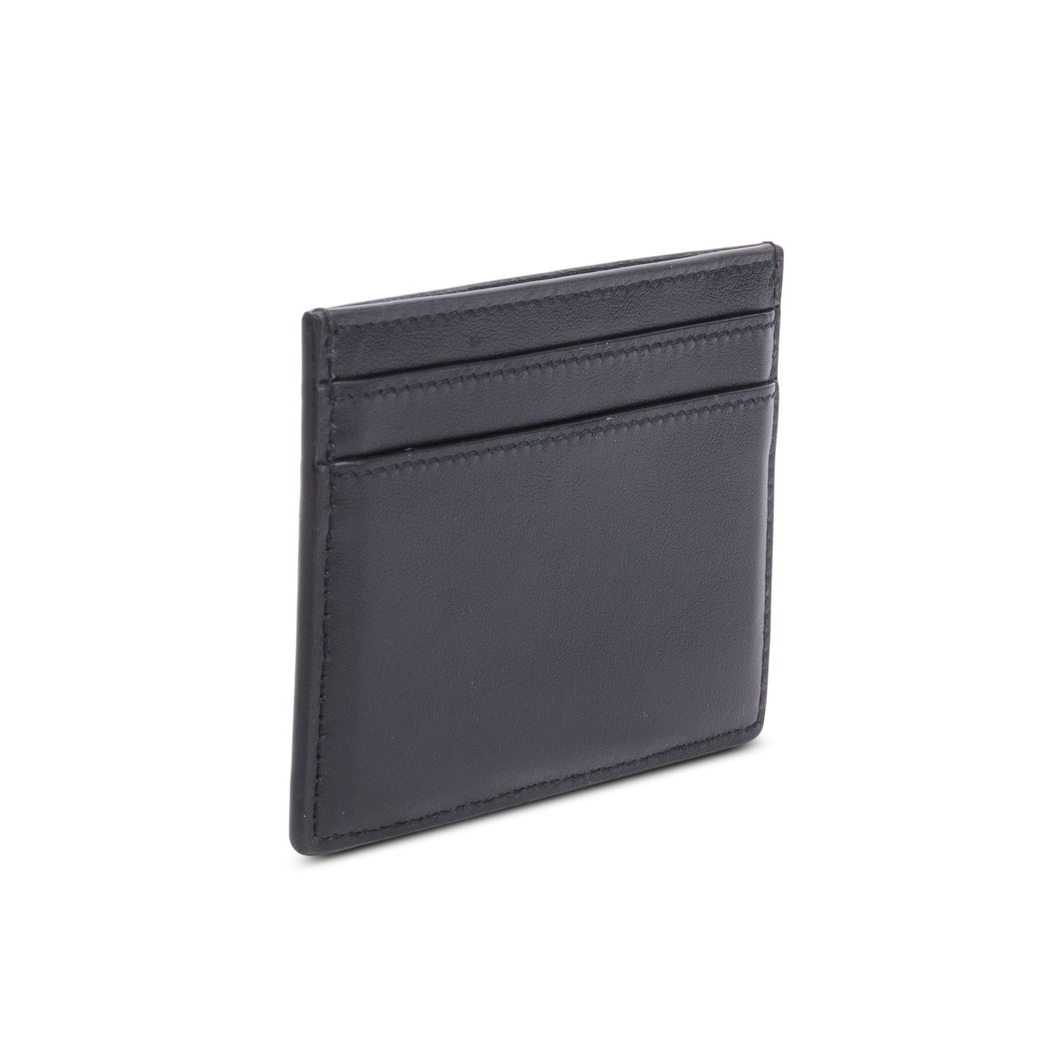 Saint Laurent Black Leather Studded Card Holder w/ Box