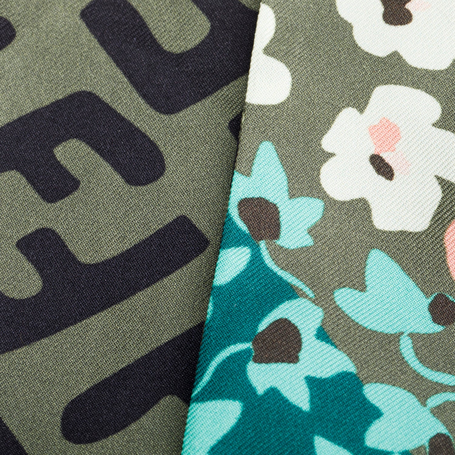 Fendi Green Forest Logo Wrappy Silk Bandeau w/ Box