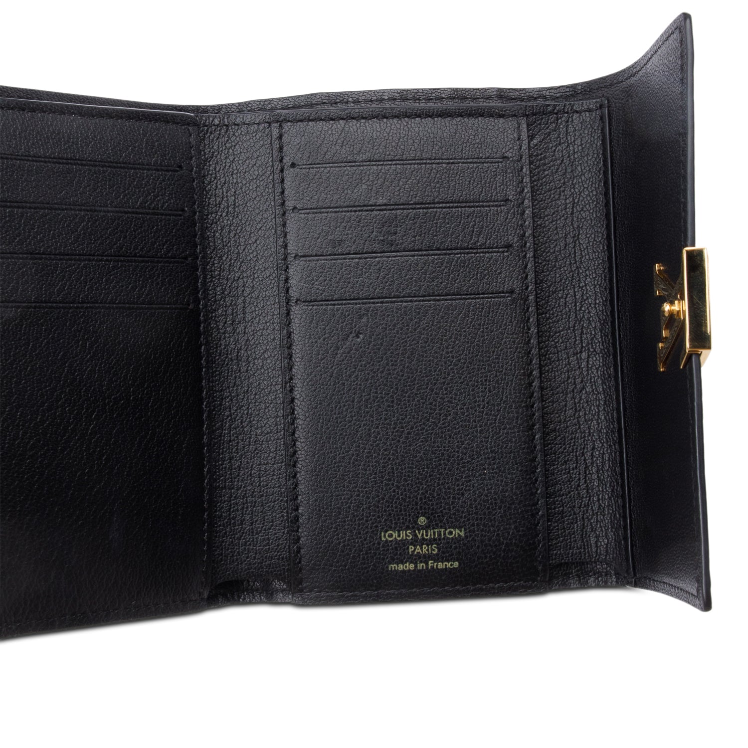 Louis Vuitton Black Alligator Capucines Compact Wallet w/ Box & Papers