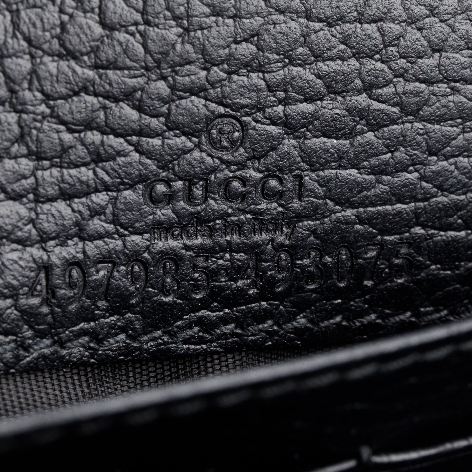 Gucci Black Calfskin Mini GG Marmont Wallet On Chain