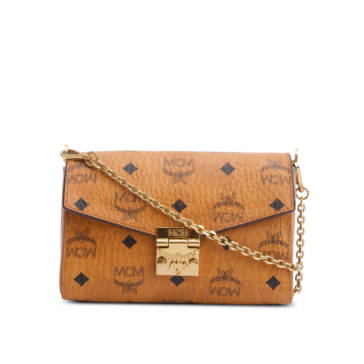 mcm ボディバッグ　cognac smallサイズ✨ MCM Cognac Visetos Small Tracy Crossbody Bag – OLIVER'S