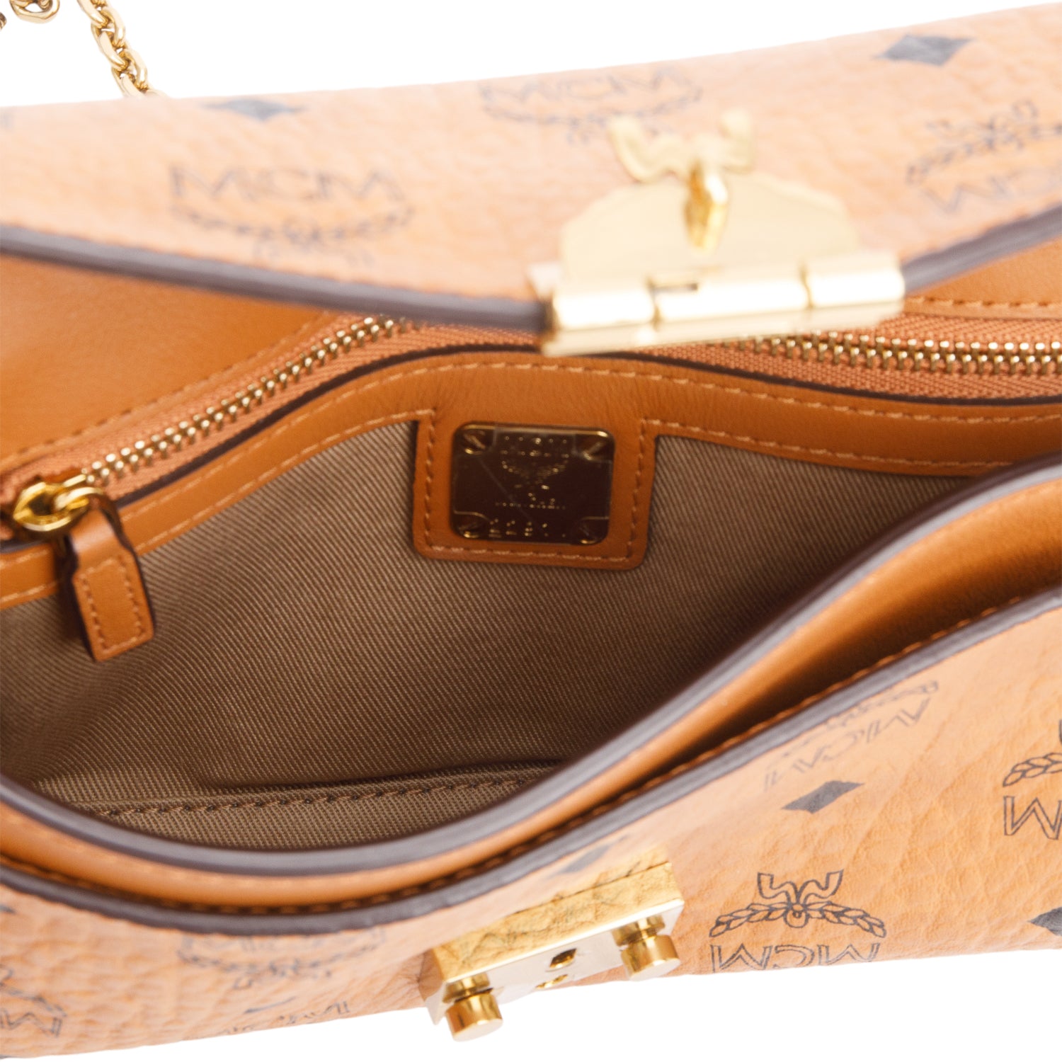 mcm ボディバッグ　cognac smallサイズ✨ MCM Front Lock Cross Body Bag - Cognac in Brown | Lyst Canada
