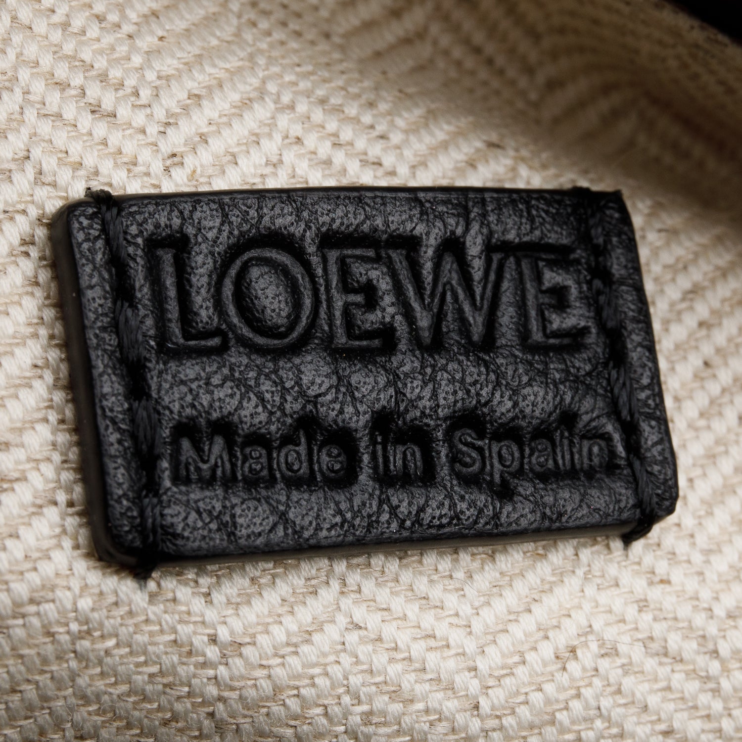 Loewe Black Calfskin Leather Mini Puzzle Edge Bag w/ Strap