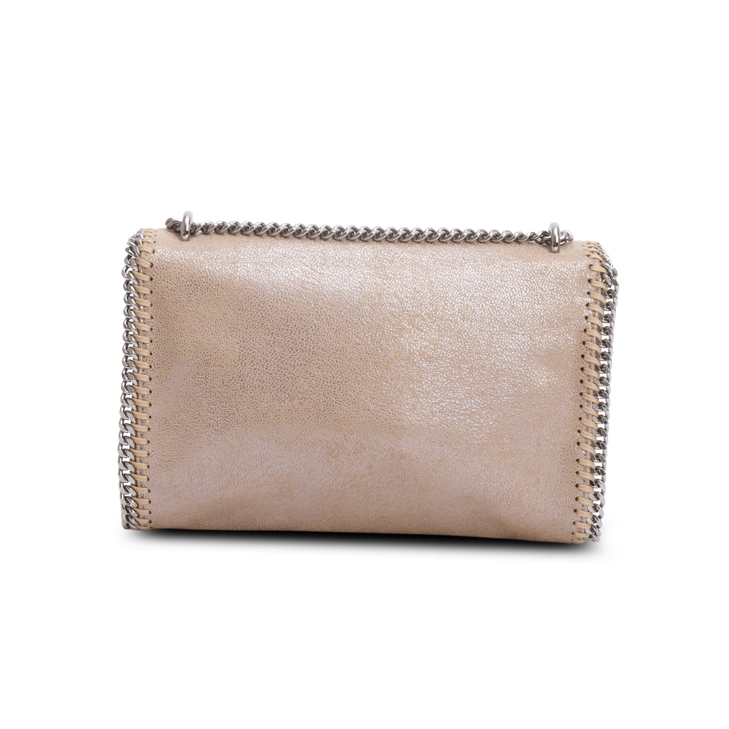 Stella McCartney Metallic Taupe Shaggy Deer Falabella Flap Crossbody Bag