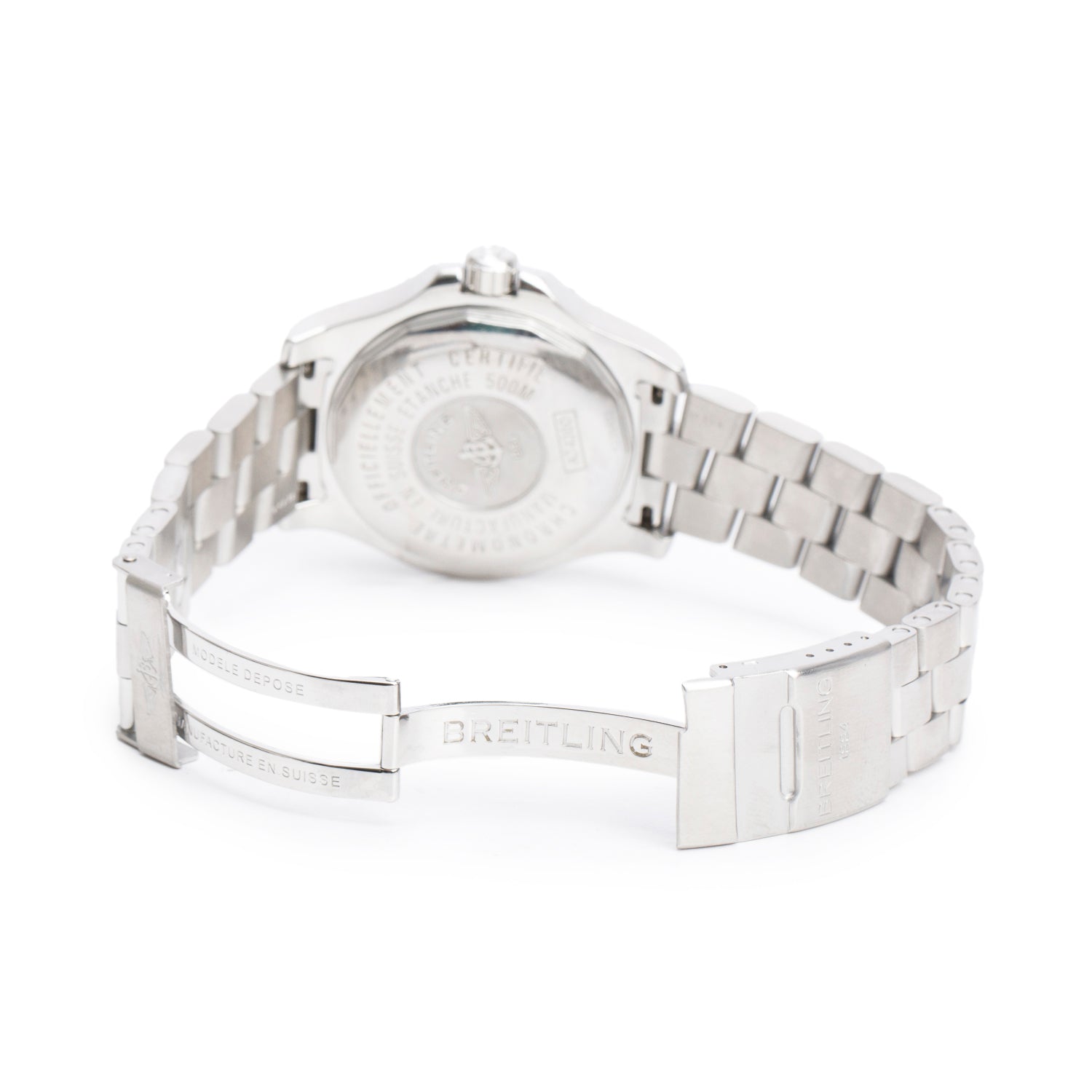 Breitling Stainless Steel Colt 41 MM Quartz Watch Black Dial A74380 w/ Box & Papers