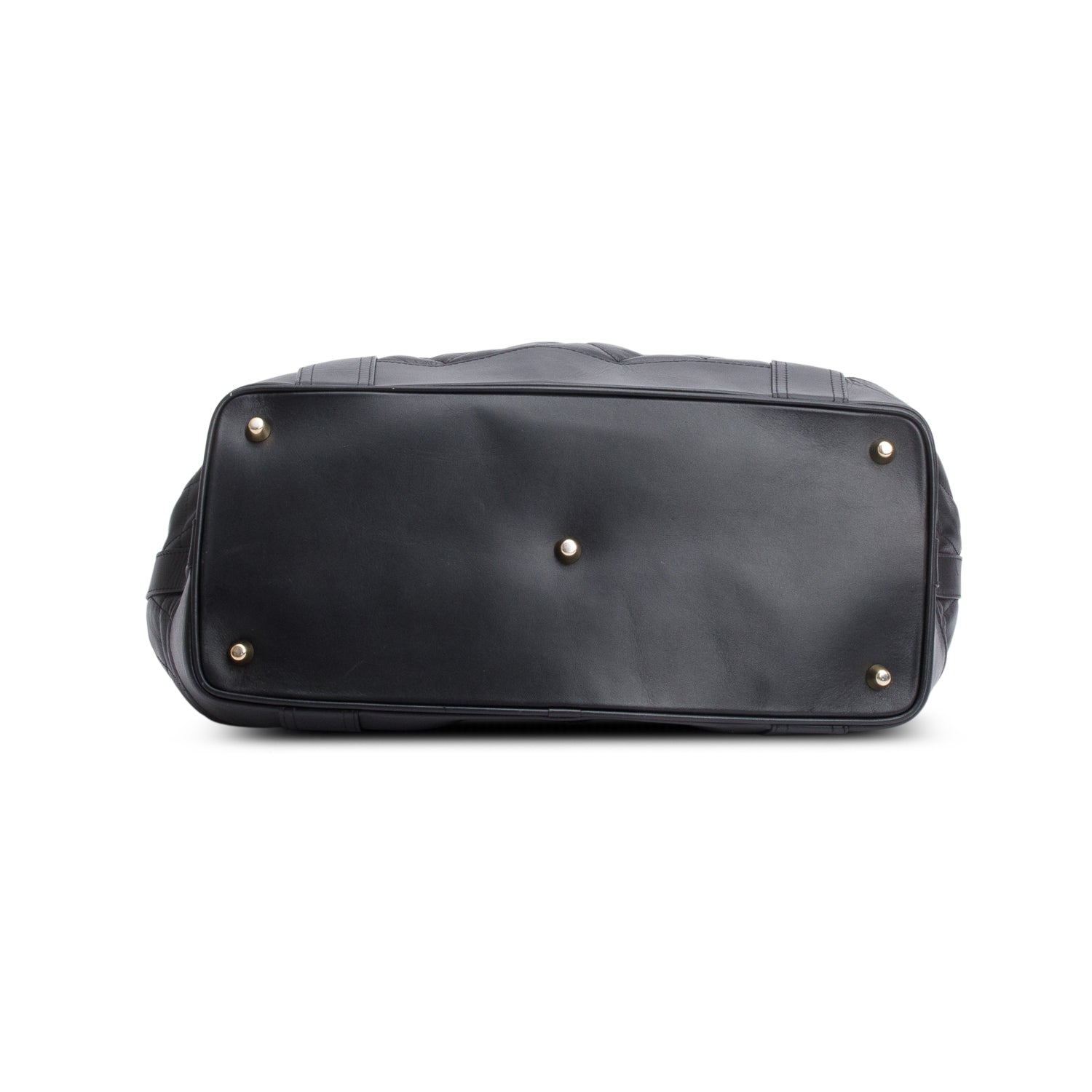 Burberry Black Quilted Calfskin Leather Beaton Bag