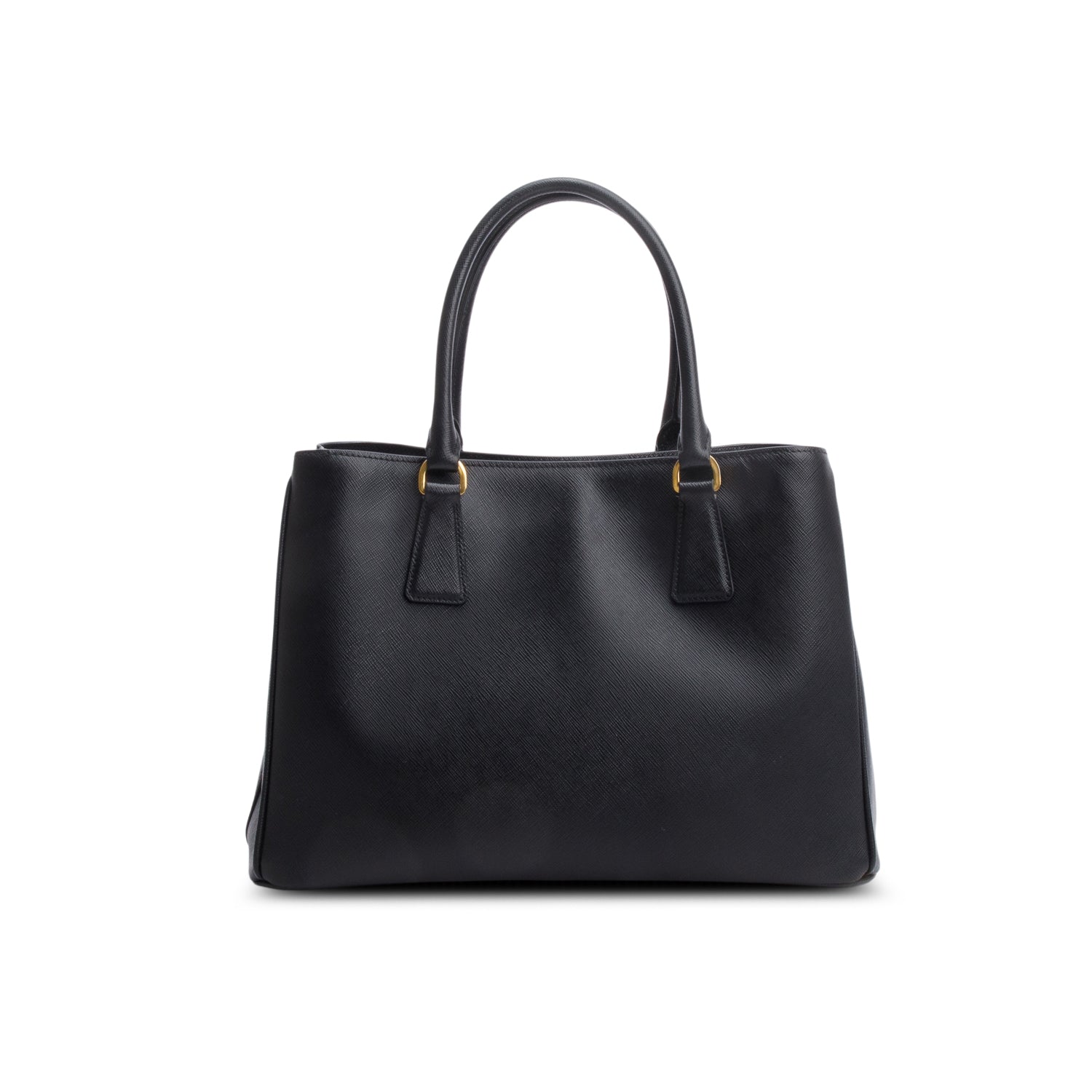 Prada Black Saffiano Lux Leather Medium Tote w/ Strap