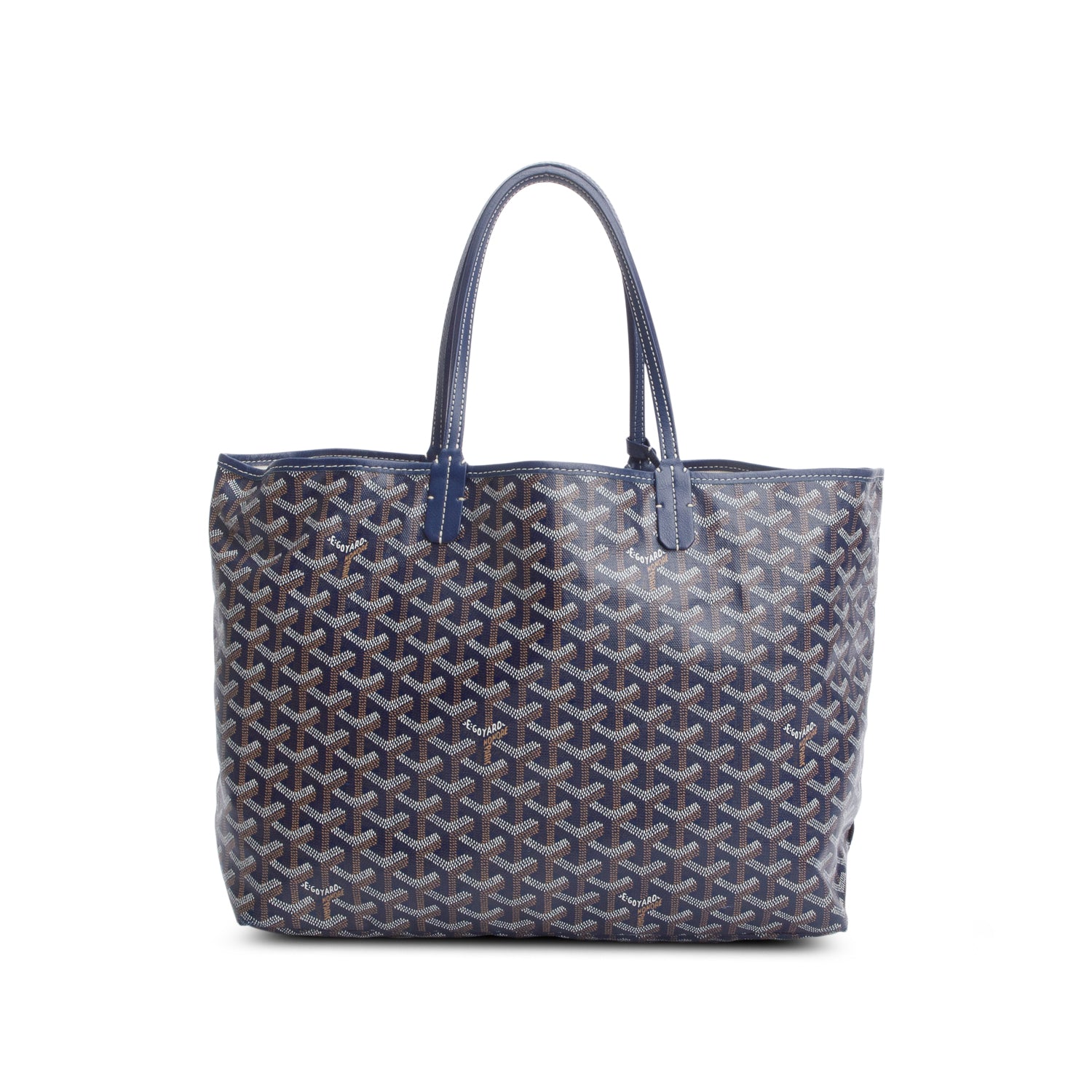 Goyard Navy Saint Louis PM Tote w/ Pouch