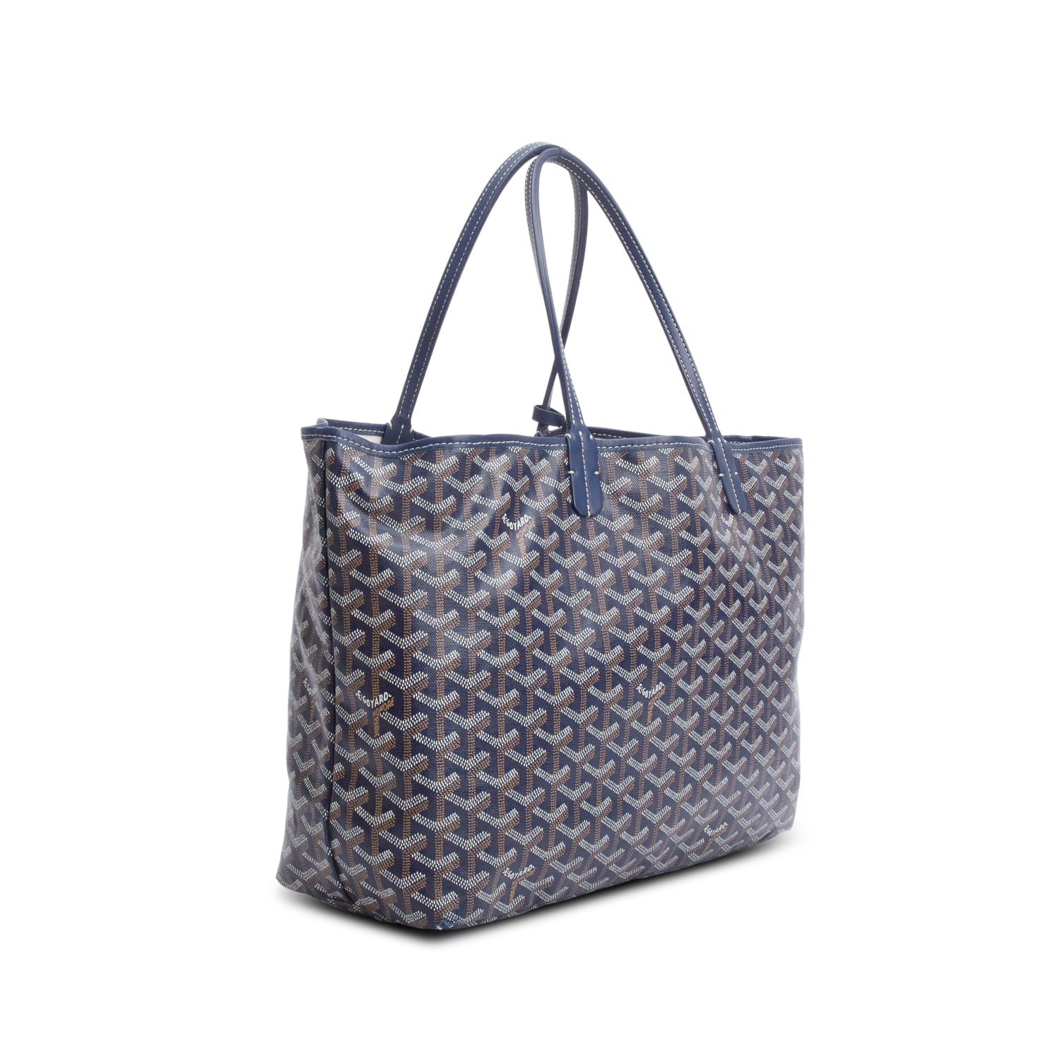 Goyard Navy Saint Louis PM Tote w/ Pouch
