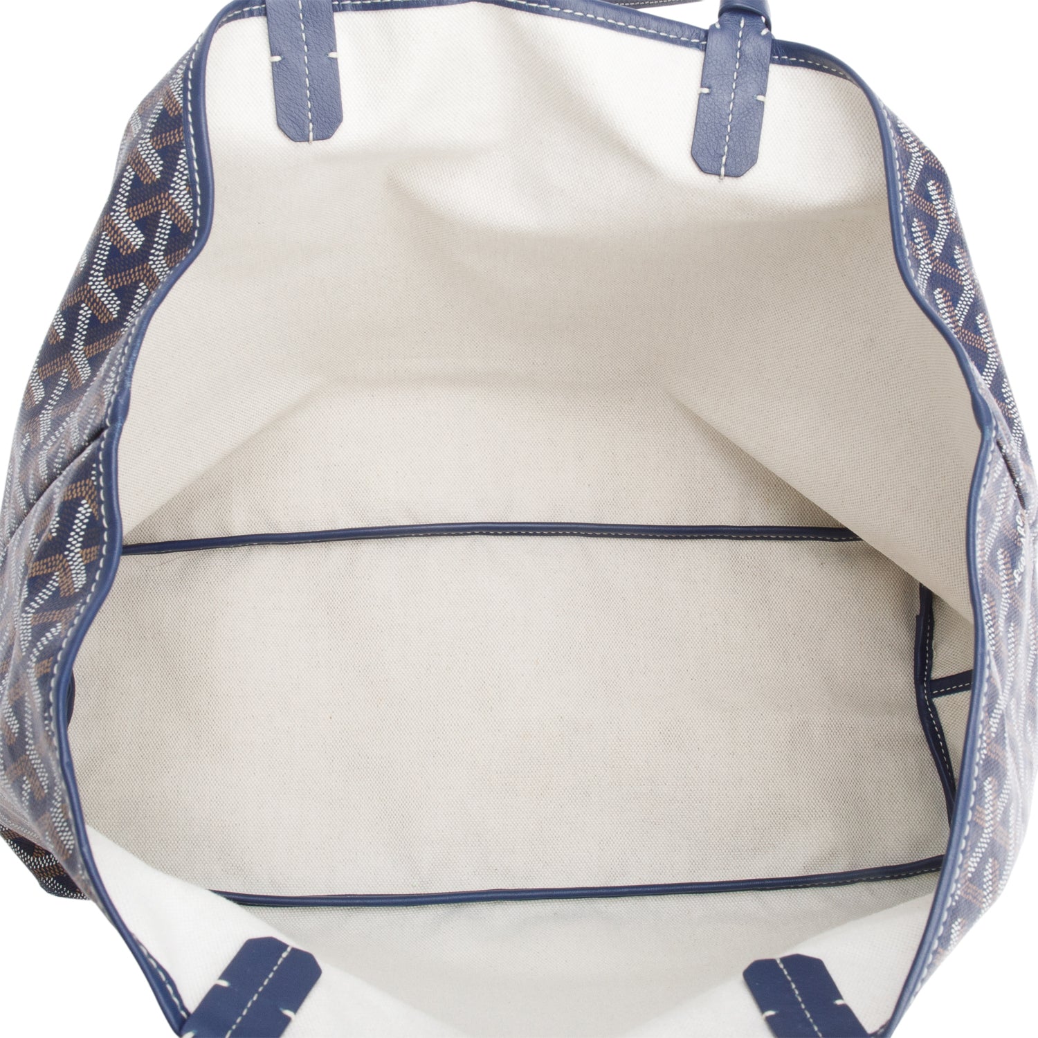 Goyard Navy Saint Louis PM Tote w/ Pouch