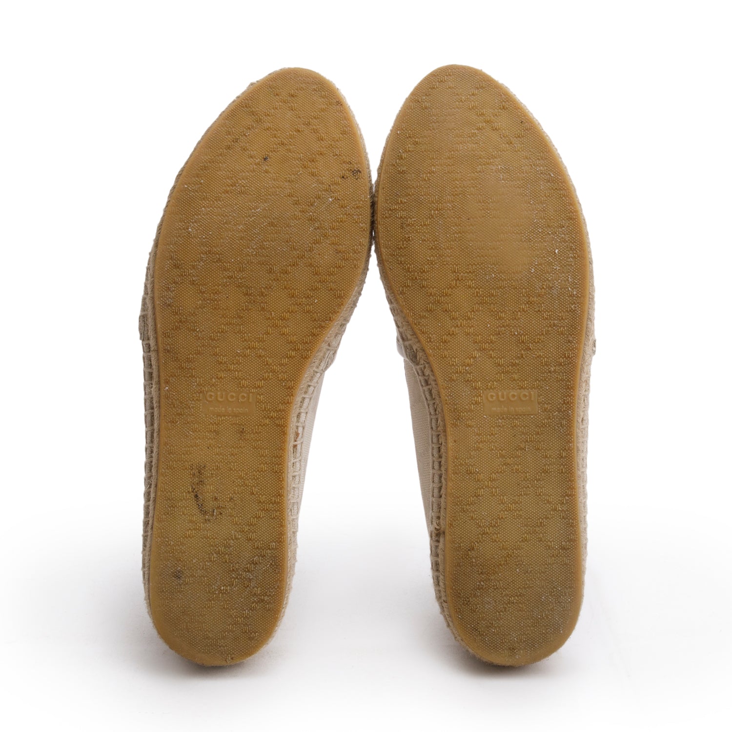 Gucci Grey GG Canvas Espadrille, Size 38 w/ Box