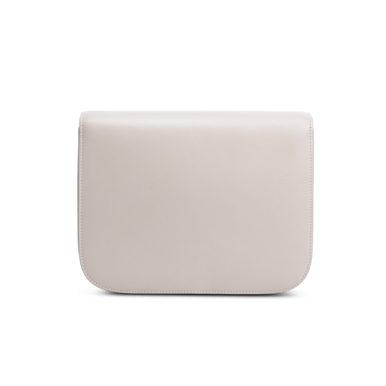 Celine Grey Calfskin Medium Classic Box Flap Bag w/ Strap & Receipt