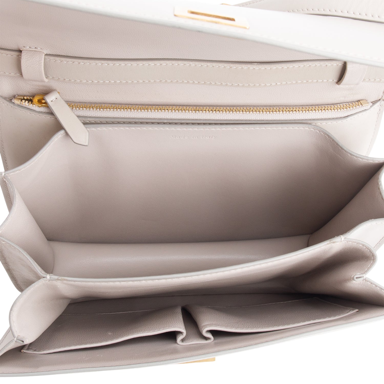 Celine Grey Calfskin Medium Classic Box Flap Bag w/ Strap & Receipt