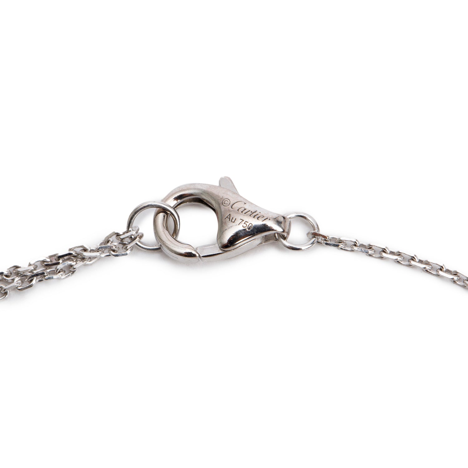 Cartier 18k White Gold Diamond Cross Symbol Bracelet w/ Box