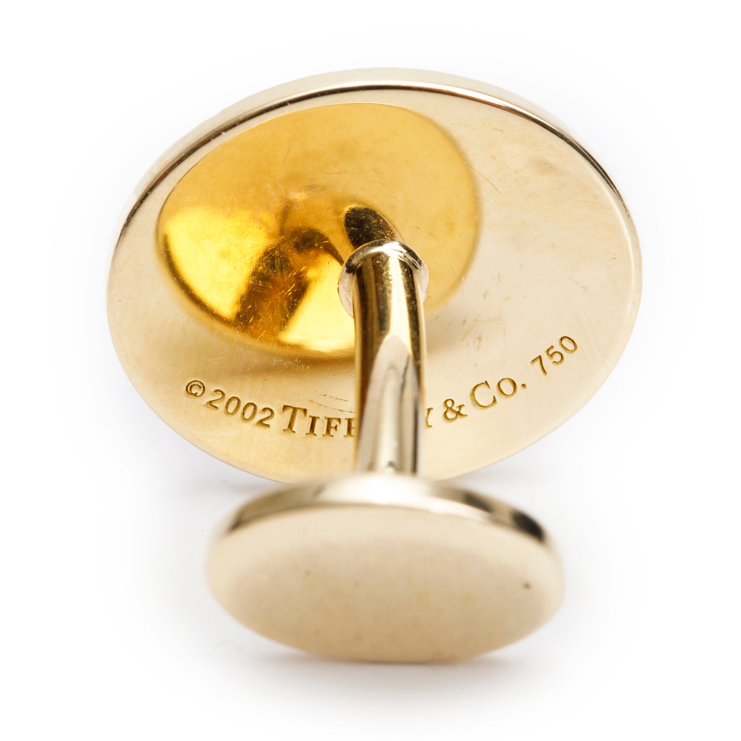 Tiffany & Co. 18k Yellow Gold Classic Oval Cufflinks w/ Box