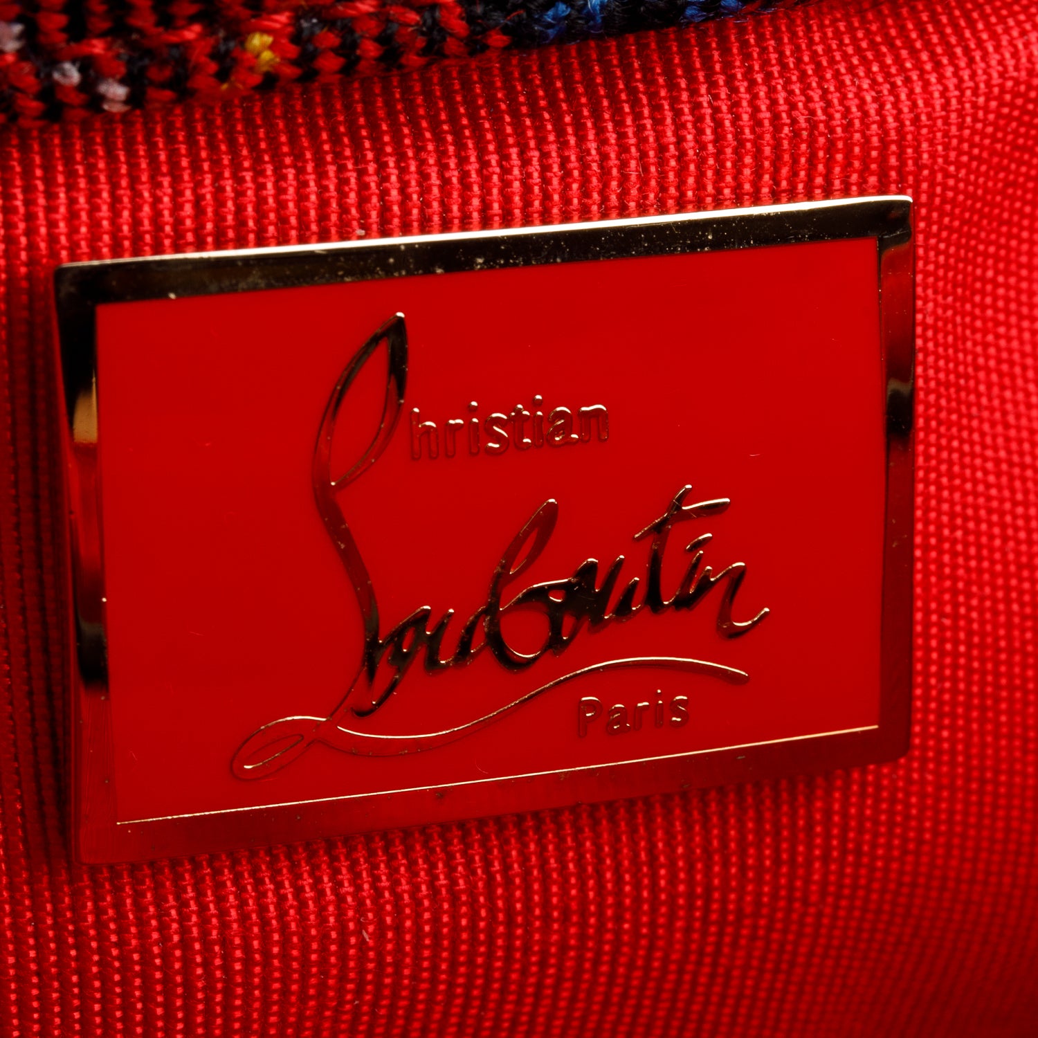 Christian Louboutin Plaid Wool Sweet Charity Crossbody Bag