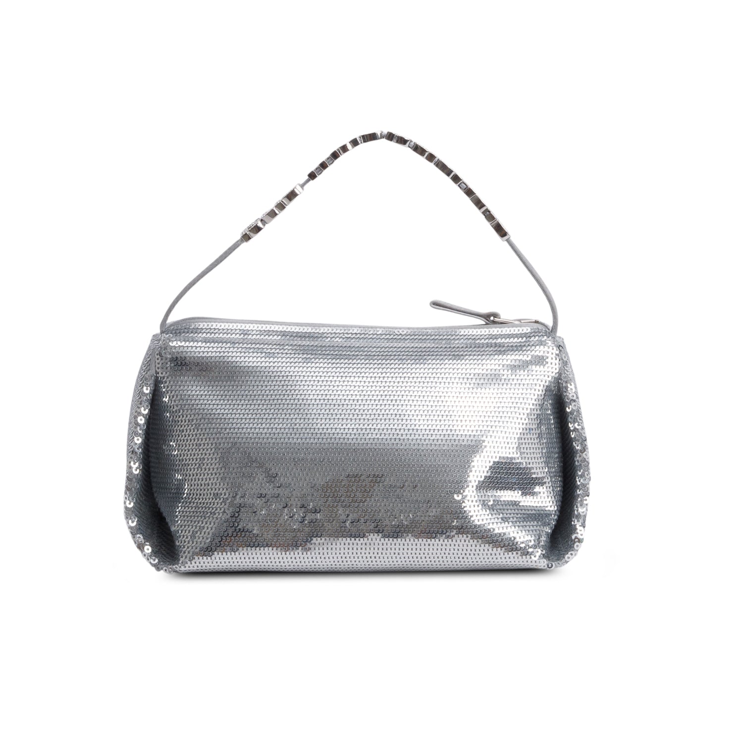 Alexander Wang Silver Sequin Micro Marquess Hand Bag