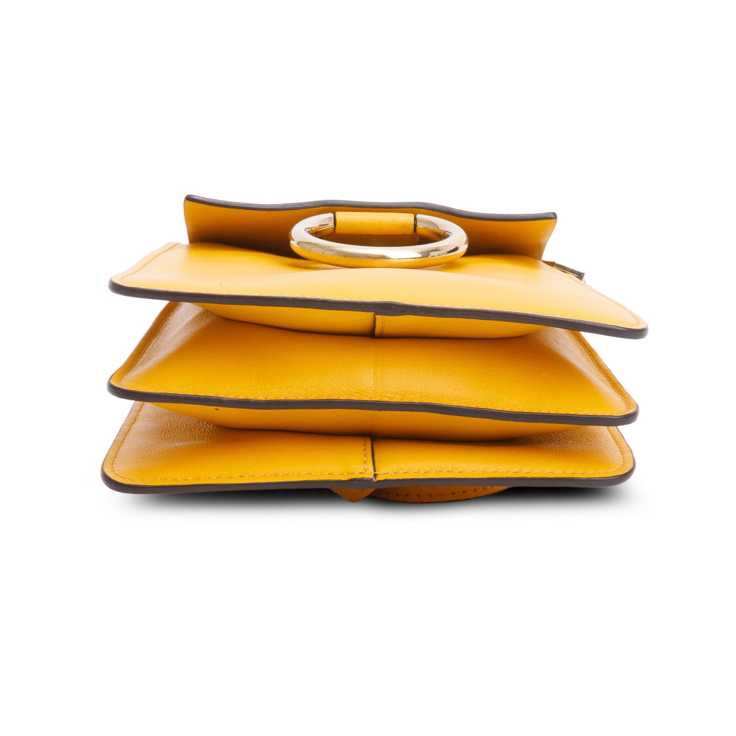 Chloe Yellow Suede Calfskin Mini Faye Bracelet Bag w/ Strap