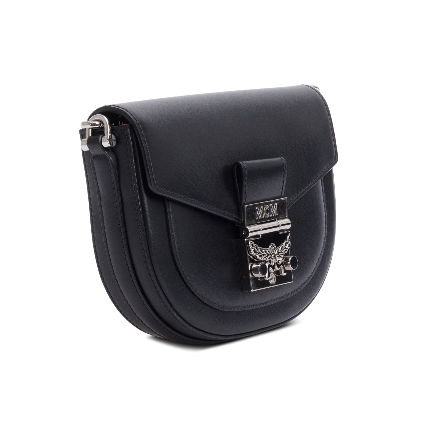 MCM 2021 Black Leather Mini Patricia Crossbody Bag W/ Authenticity Card