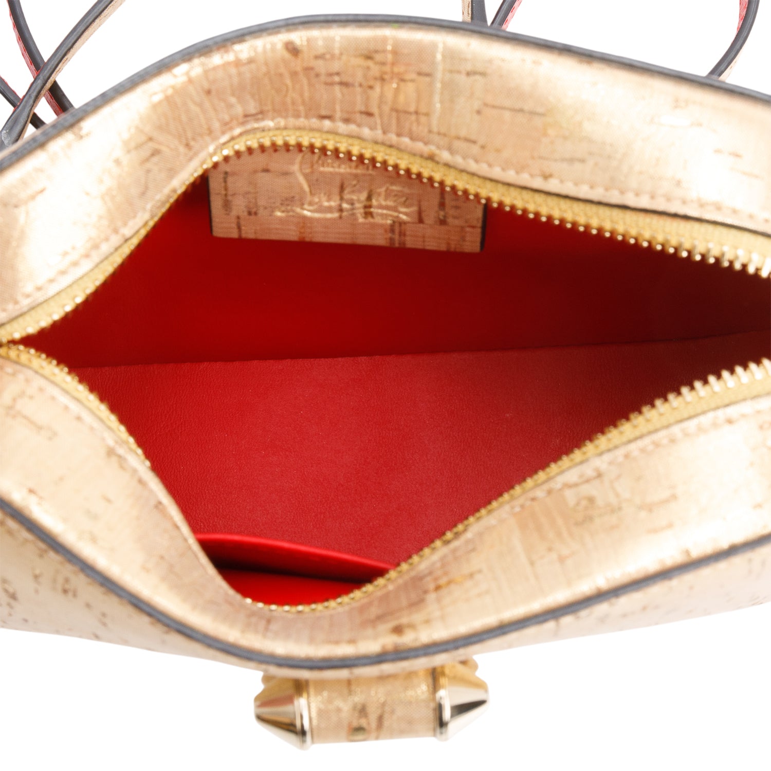 Christian Louboutin Metallic Cork Rubylou Mini Liege Crossbody Bag