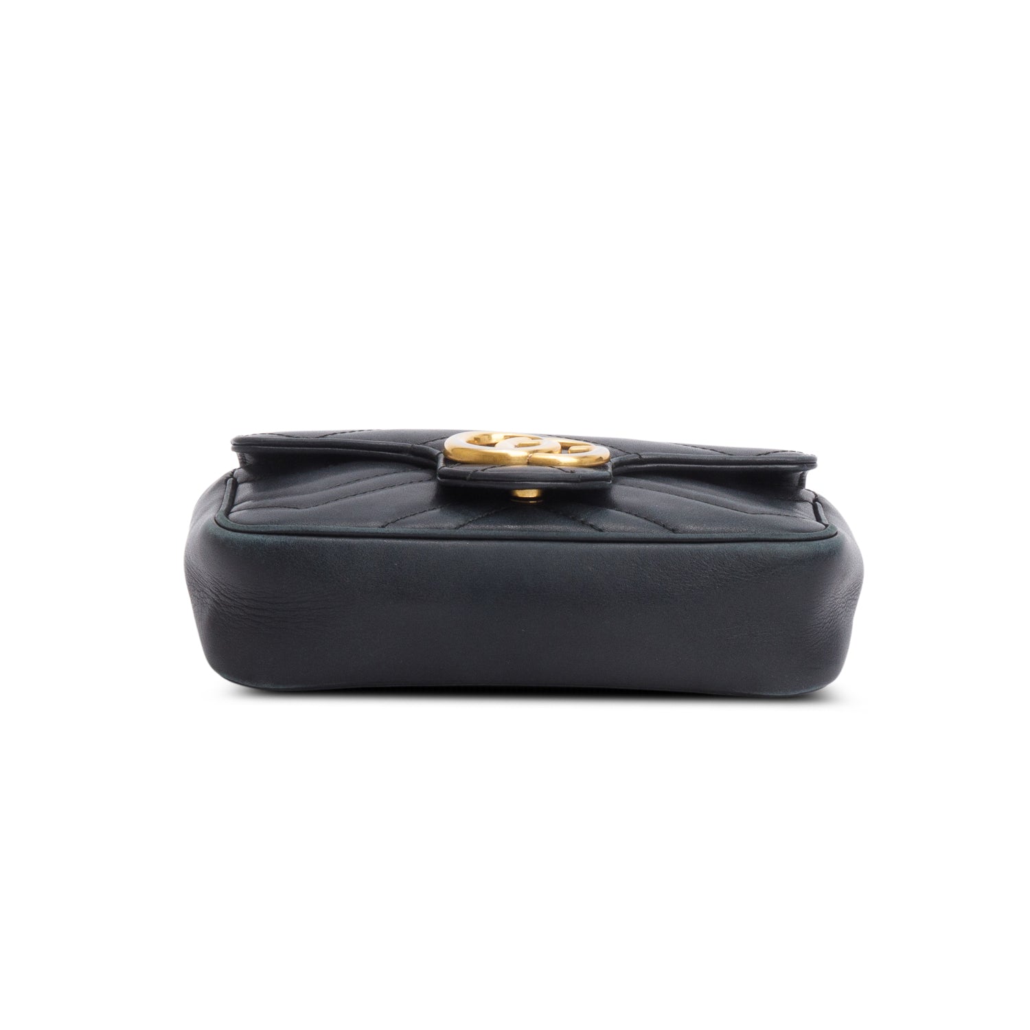 Gucci Black GG Marmont Matelasse Leather Super Mini Bag