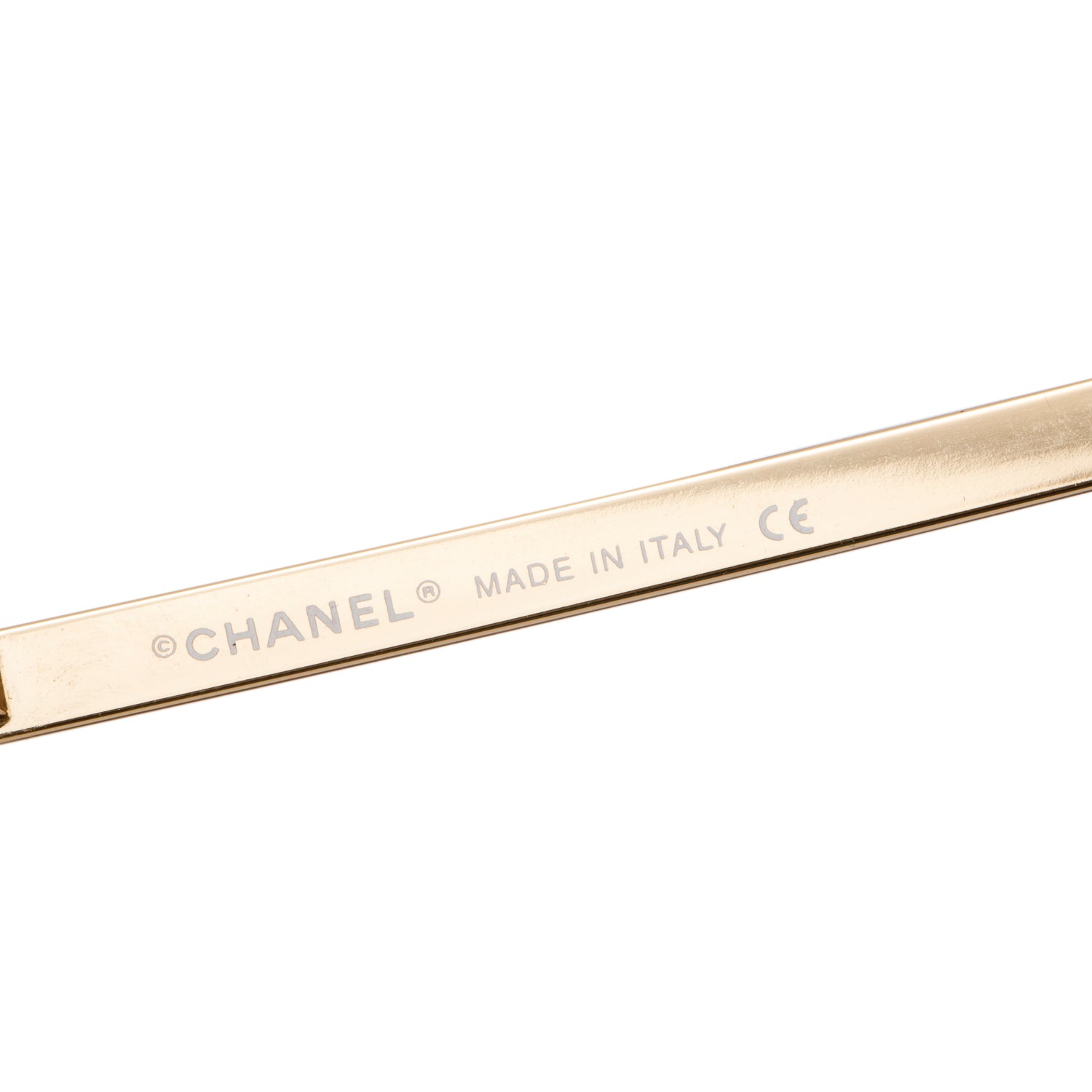 Chanel 4092-B Brown Tinted Gold-Tone Metal Frameless CC Logo Sunglasses w/ Box & Case
