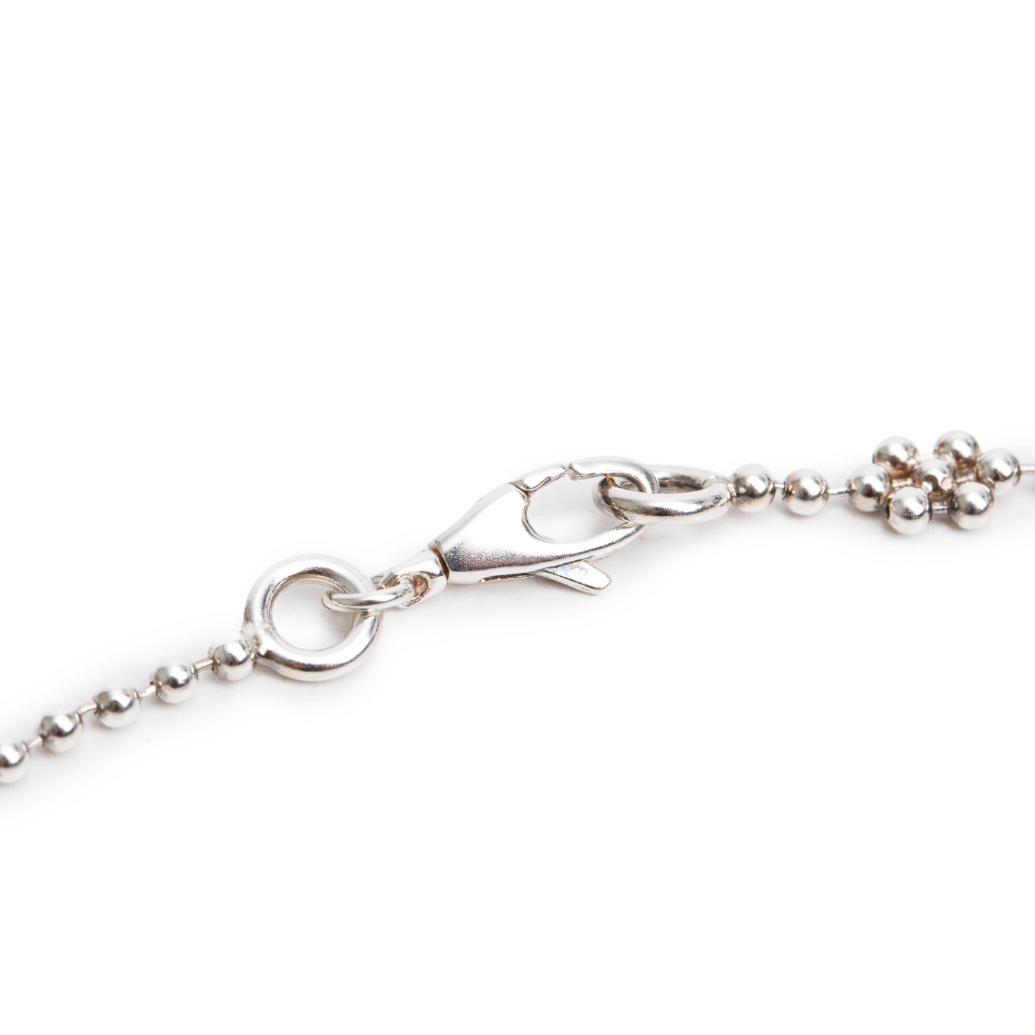 Gucci Sterling Silver Interlocking G Flower Station Necklace w/ Box