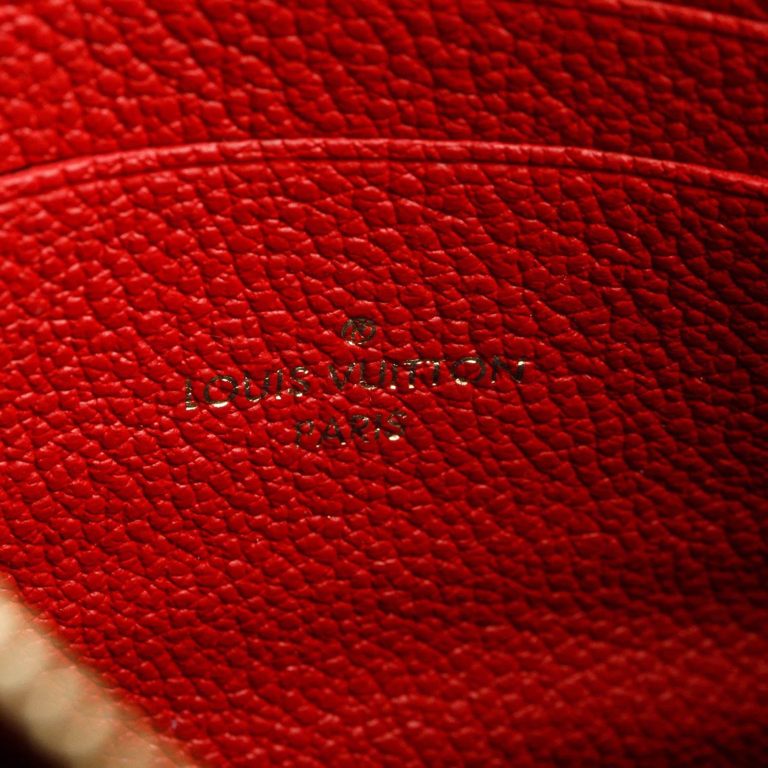 Louis Vuitton Navy/Red Empreinte Leather Double Zip Pochette w/ Strap, Box and Receipt