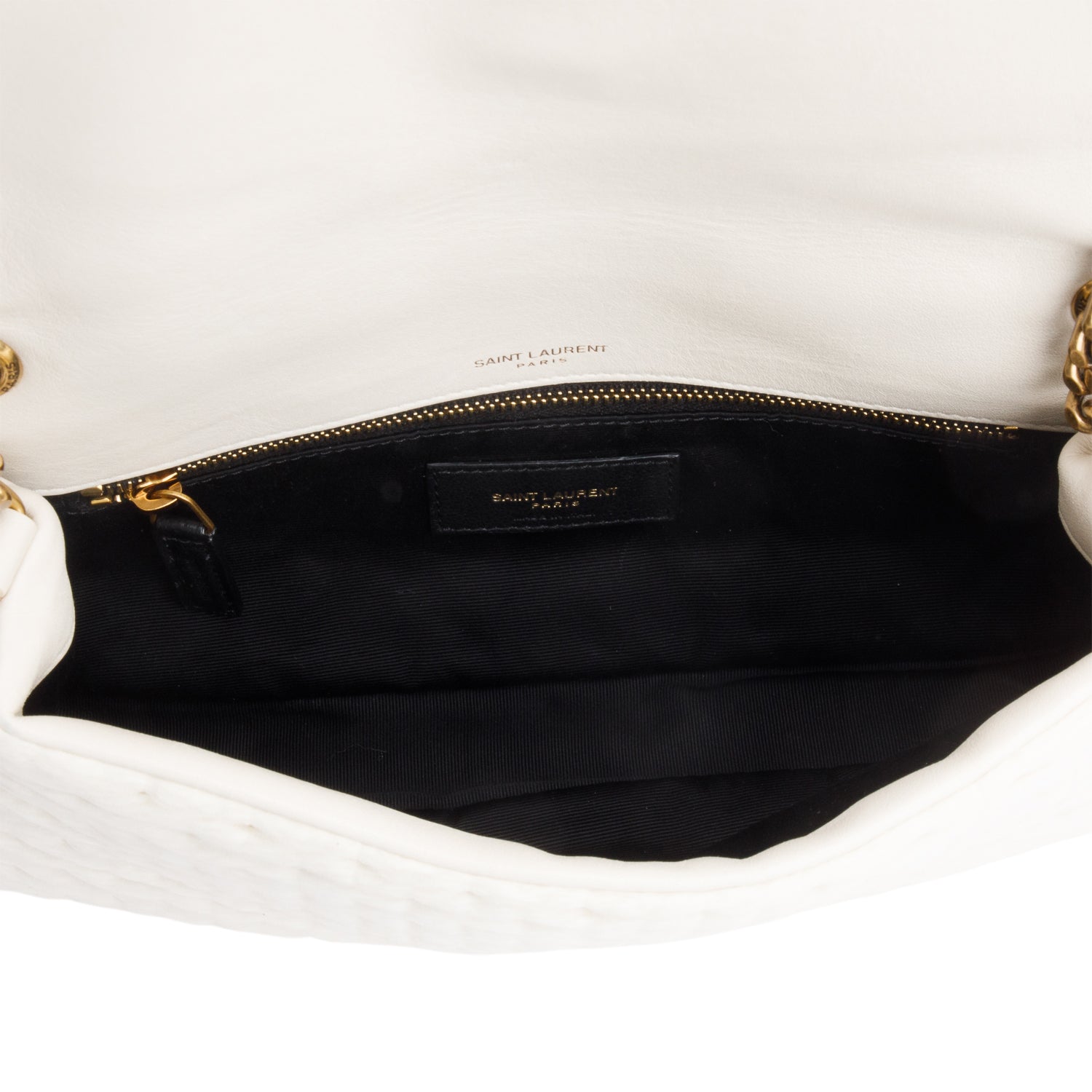 Saint Laurent 2023 White Organza Small Calypso Bag