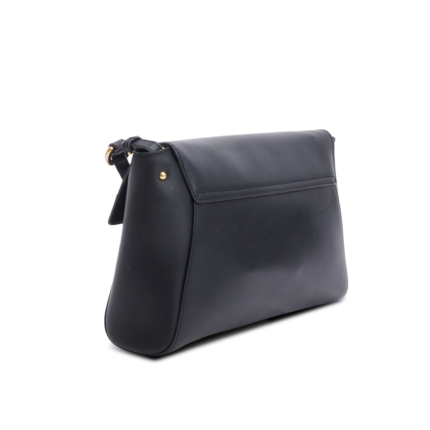 Ferragamo Black Calfskin Abbey Shoulder Bag