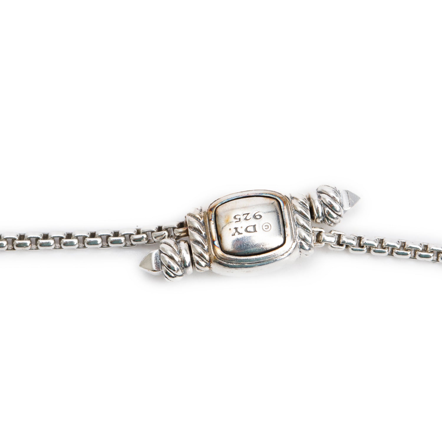David Yurman Sterling Diamond Stax Medium Pendant Necklace