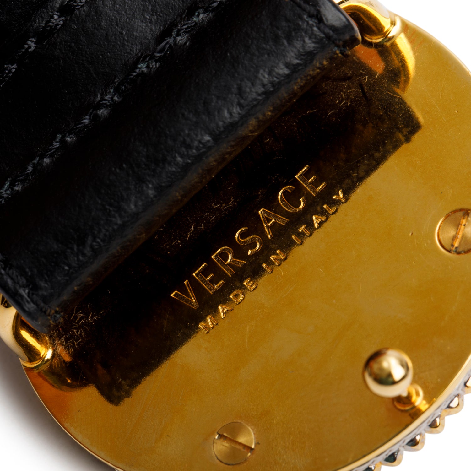 Versace Black Calfskin Leather Medusa Biggie 4 CM Belt 85 34