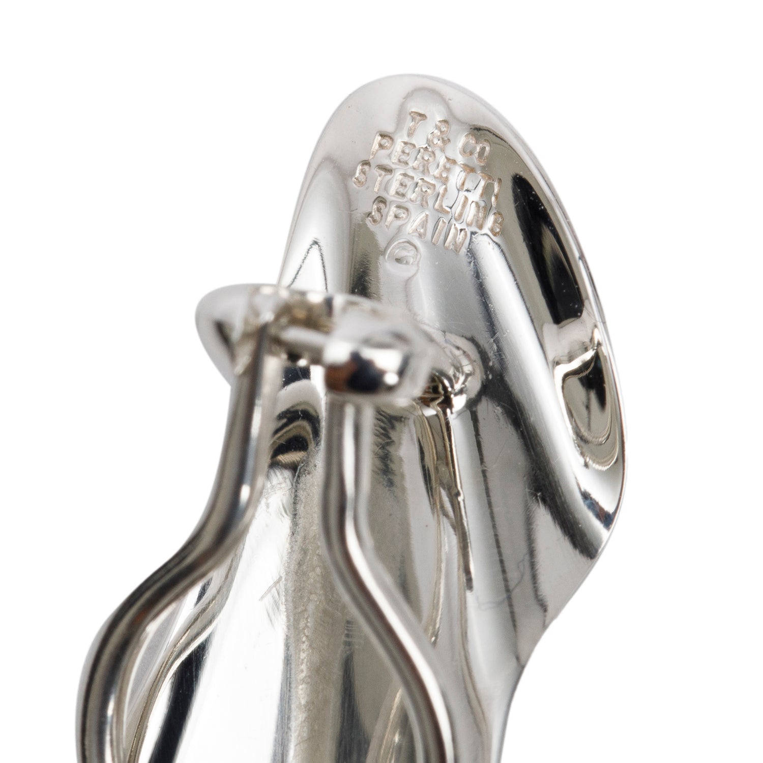 Tiffany & Co. Elsa Peretti Sterling Silver Small High Tide Clip-On Earrings